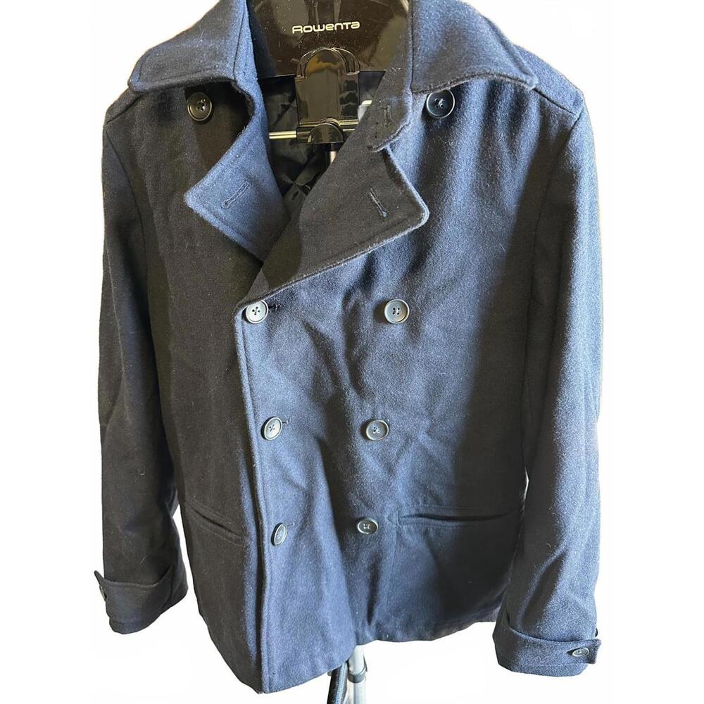 GAP Navy Wool Peacoat Men’s M Quilted Lined Jacket